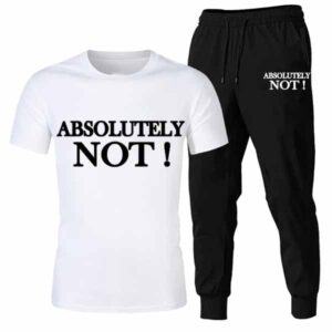 Vinyl Absolutely Not Printed Summer Halfsleeve Tshirt Tracksuits for Mens ( Tshirt + Trouser )