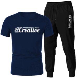 Vinyl Be Creative Printed Summer Tracksuit For Men (Tshirt and Trouser)