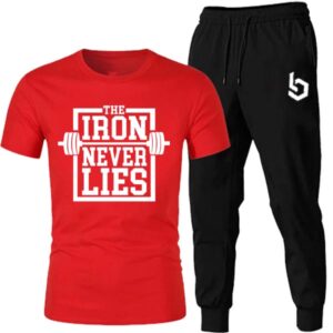 Vinyl Iron Never Lies Printed Summer Tracksuit For Men