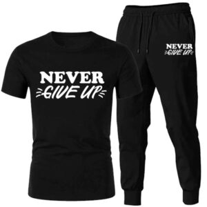 Never Give Up Printed Tracksuit For Men