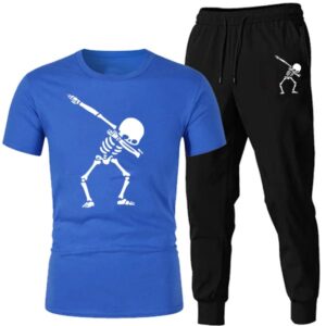 Skeleton Printed Summer Tracksuit For Men