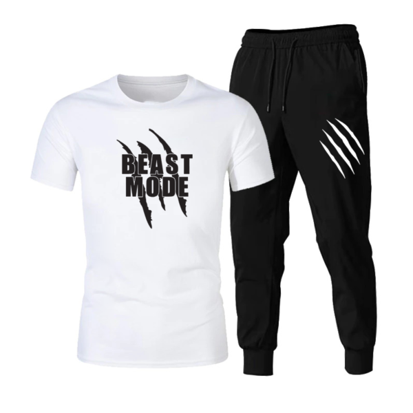 Vinyl Beast Mode Summer Printed Tracksuit For Men