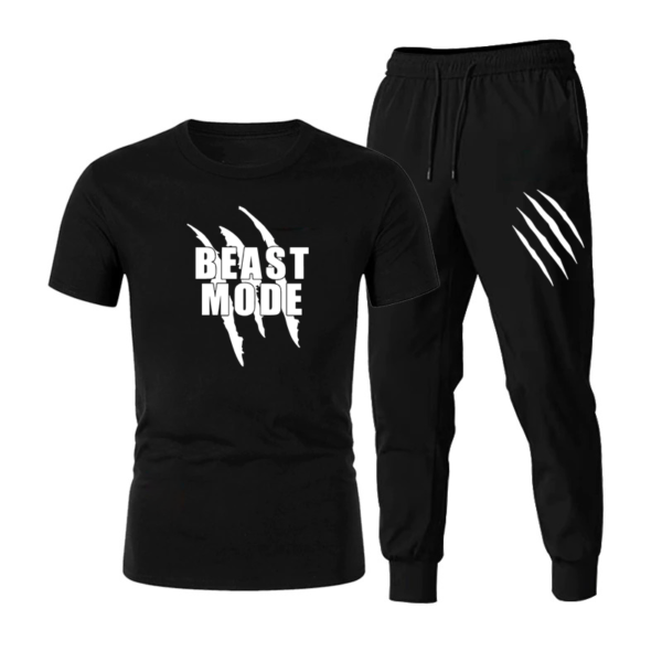 Vinyl Beast Mode Summer Printed Tracksuit For Men