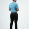 Waffle Knit Polo – Sky Blue - Back Full Image