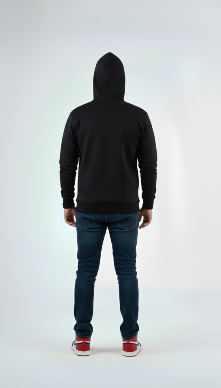 Balaclava Zip Hoodie – Black | Ninja Style Mask Hoodie for Men Balaclava Zip Hoodie