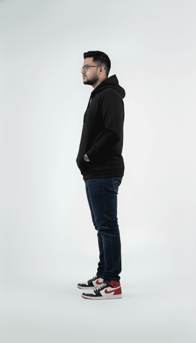 Solid Pull Over Hoodie – Black | Best Hoodie For Men Solid Pull Over Hoodie