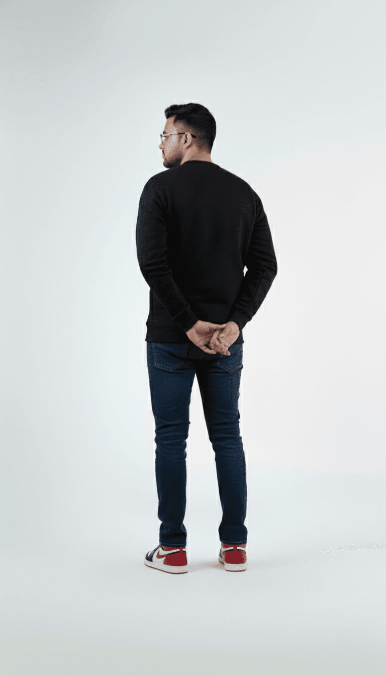Solid Sweatshirt – Black | Best Sweatshirt For Men Solid Sweatshirt