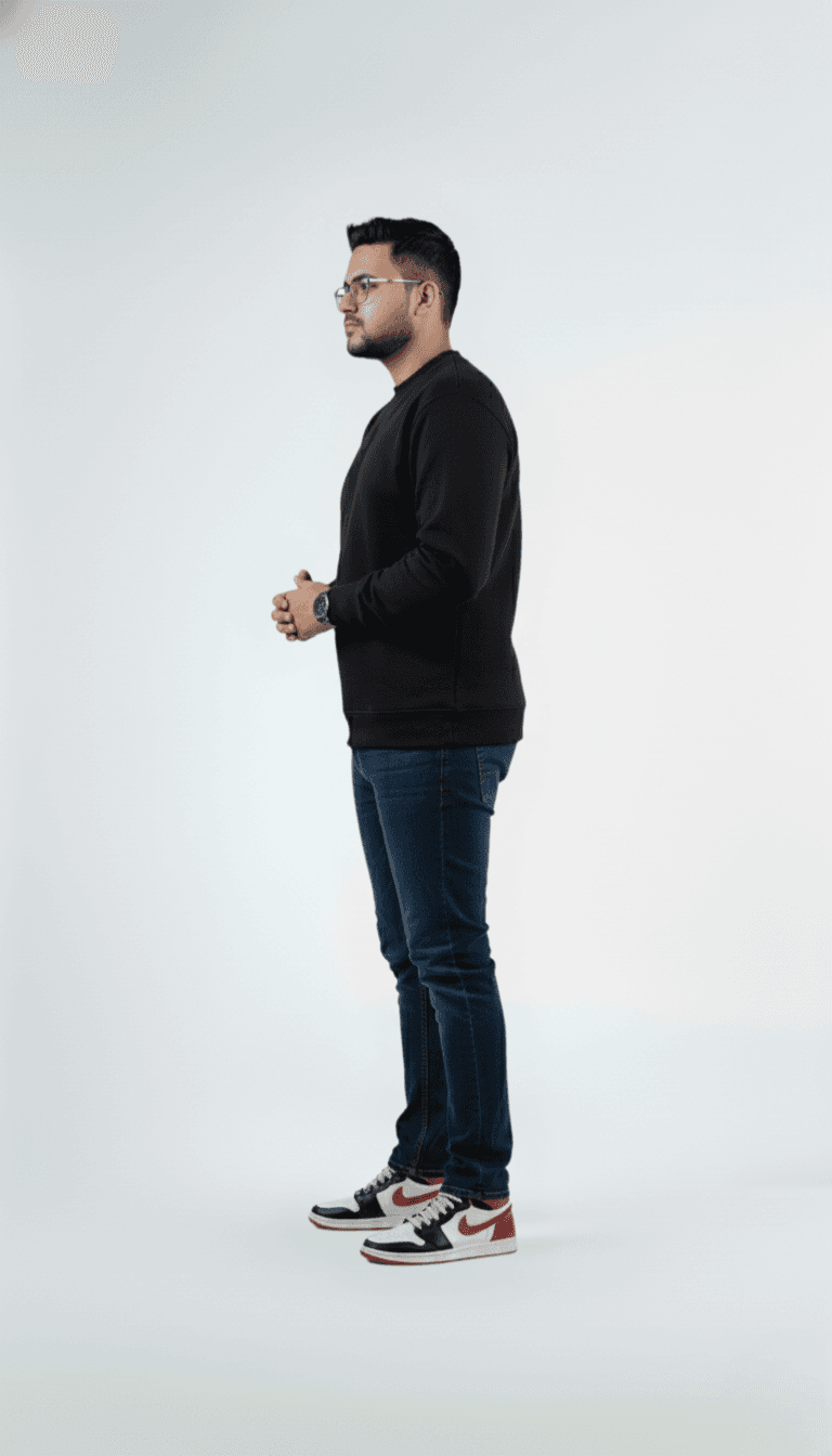 Solid Sweatshirt – Black | Best Sweatshirt For Men Solid Sweatshirt