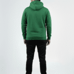 Solid Pull Over Hoodie – Green | Best Hoodie For Men Green Winter Fleece Hoodie - Back Full Image