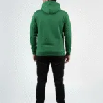 Solid Pull Over Hoodie – Green | Best Hoodie For Men Green Winter Fleece Hoodie - Back Full Image