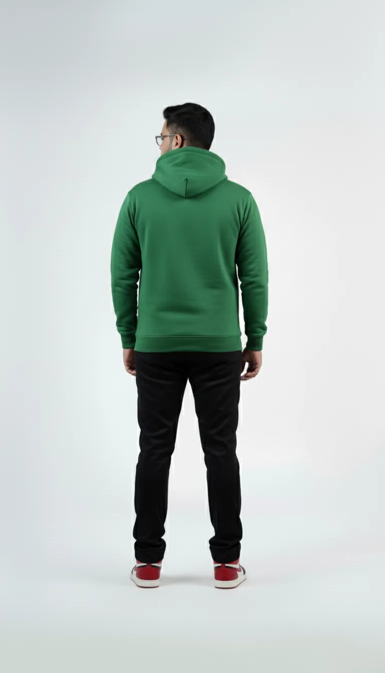 Solid Pull Over Hoodie – Green | Best Hoodie For Men Solid Pull Over Hoodie