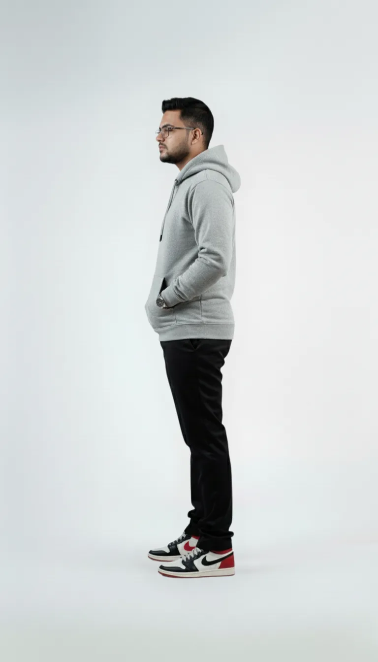 Solid Pull Over Hoodie