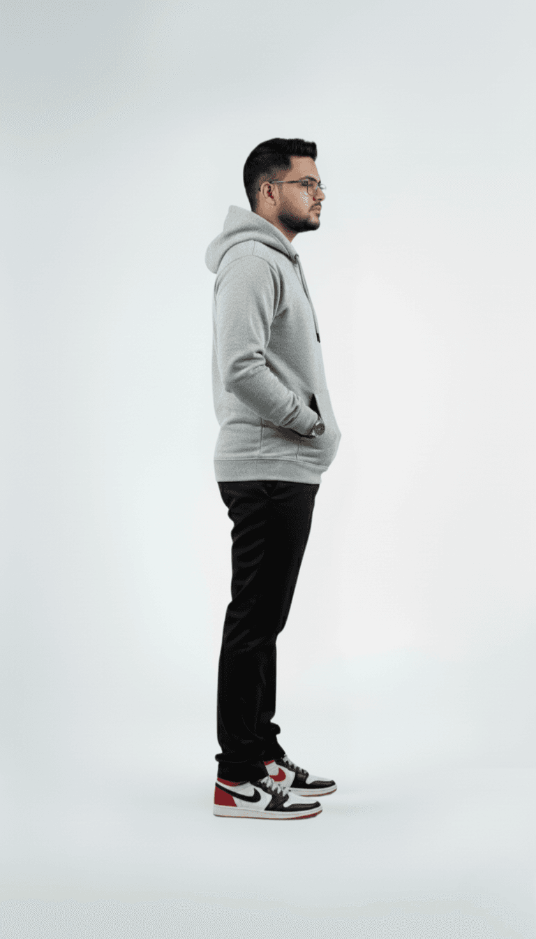 Solid Pull Over Hoodie – Grey | Best Hoodie For Men Solid Pull Over Hoodie