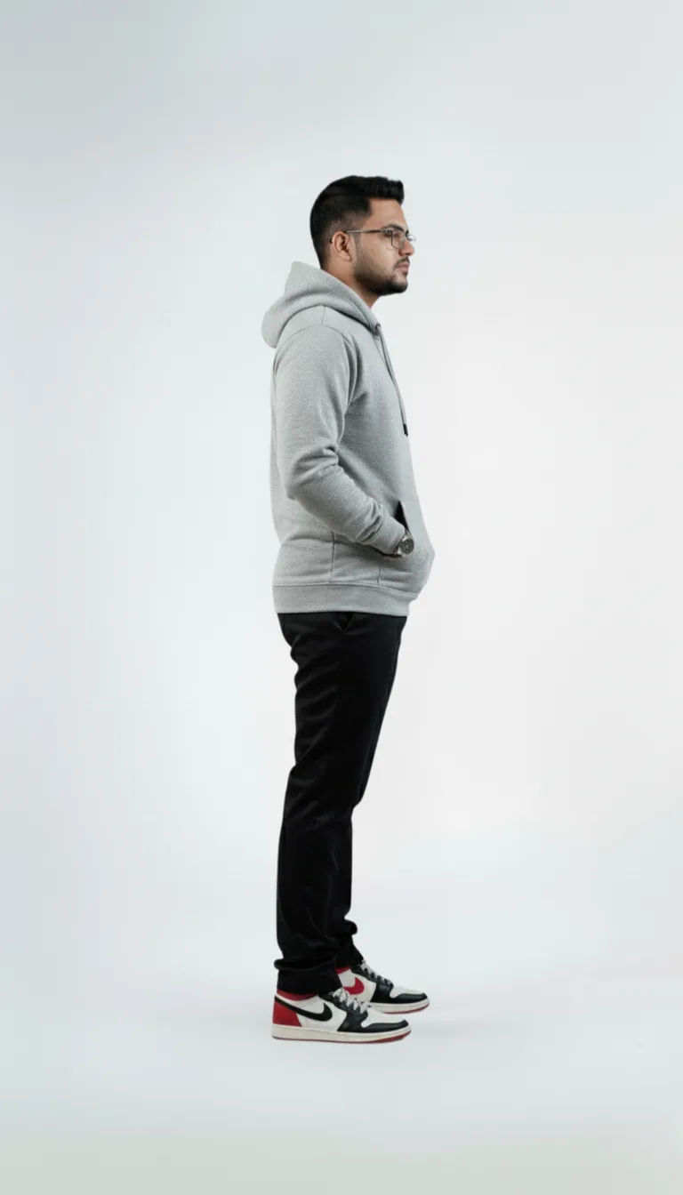 Solid Pull Over Hoodie