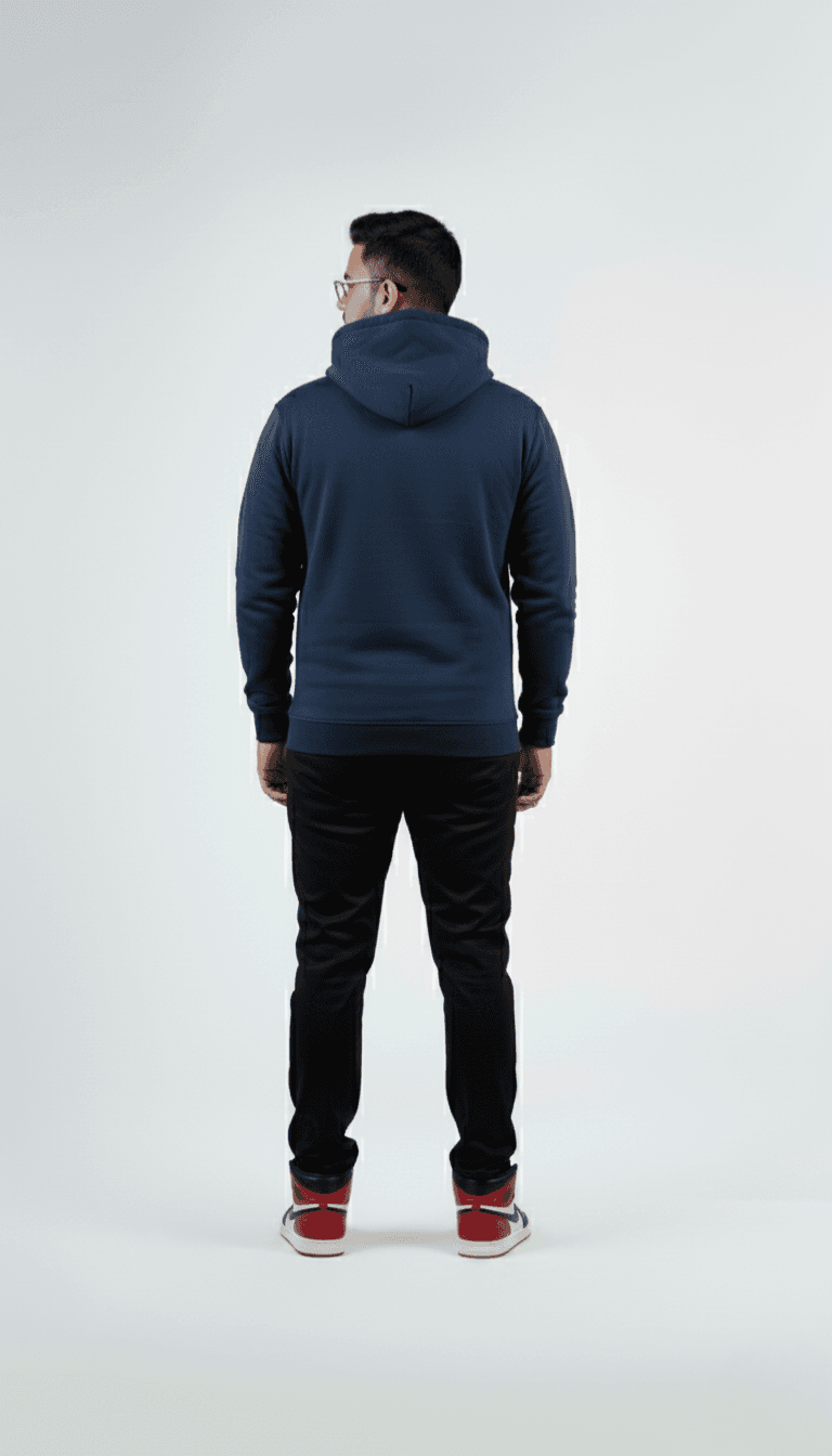 Solid Pull Over Hoodie – Navy | Best Hoodie For Men Solid Pull Over Hoodie