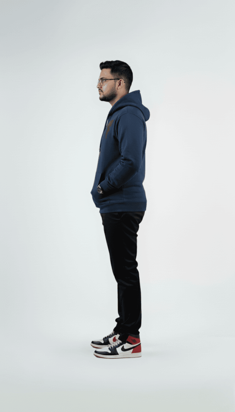 Solid Pull Over Hoodie – Navy | Best Hoodie For Men Solid Pull Over Hoodie