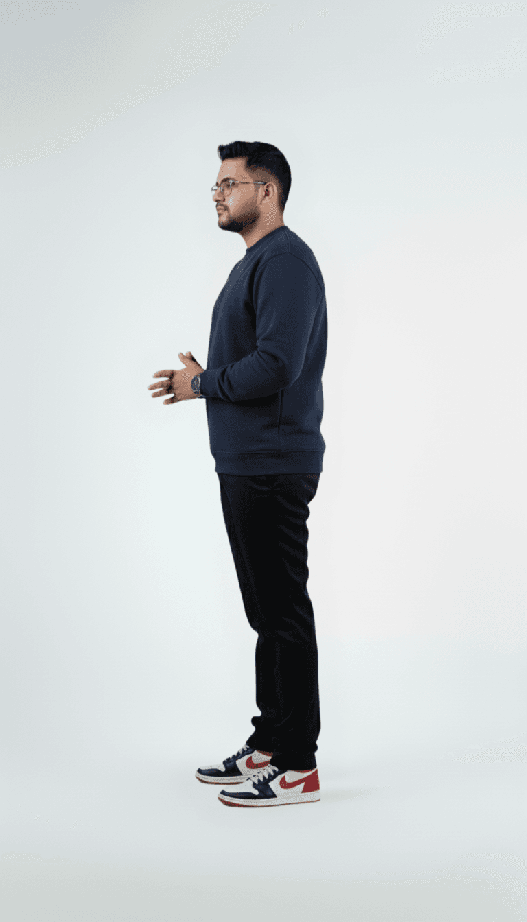 Solid Sweatshirt – Navy | Best Sweatshirt For Men Solid Sweatshirt