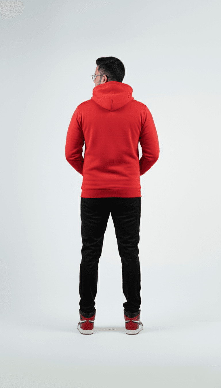 Solid Pull Over Hoodie – Red | Best Hoodie For Men Solid Pull Over Hoodie