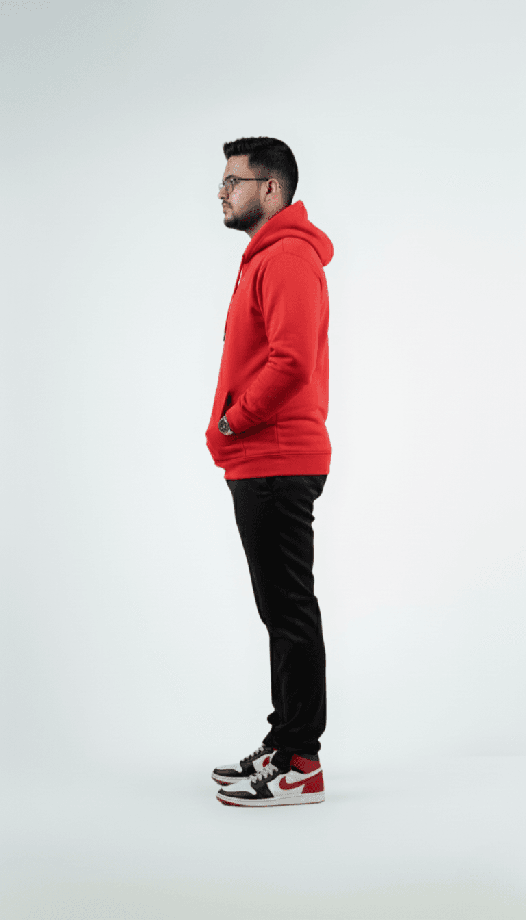 Solid Pull Over Hoodie – Red | Best Hoodie For Men Solid Pull Over Hoodie