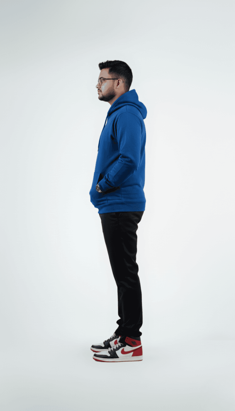 Solid Pull Over Hoodie – Royal | Best Hoodie For Men Solid Pull Over Hoodie