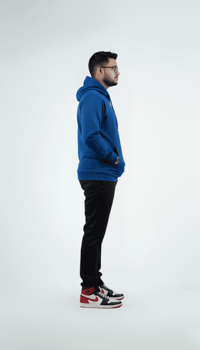 Solid Pull Over Hoodie – Royal | Best Hoodie For Men Solid Pull Over Hoodie