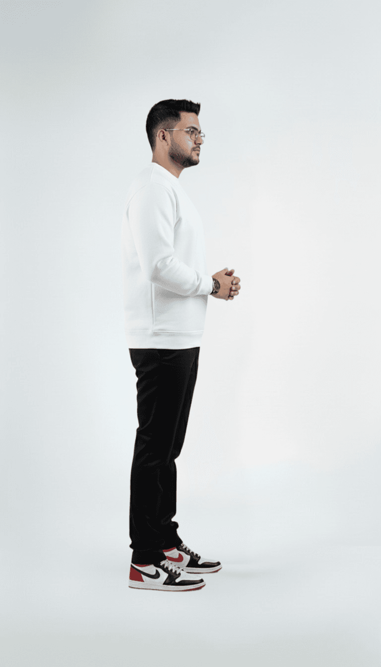 Solid Sweatshirt – White | Best Sweatshirt For Men Solid Sweatshirt
