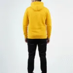 Yellow Winter Fleece Hoodie - Back Full Image