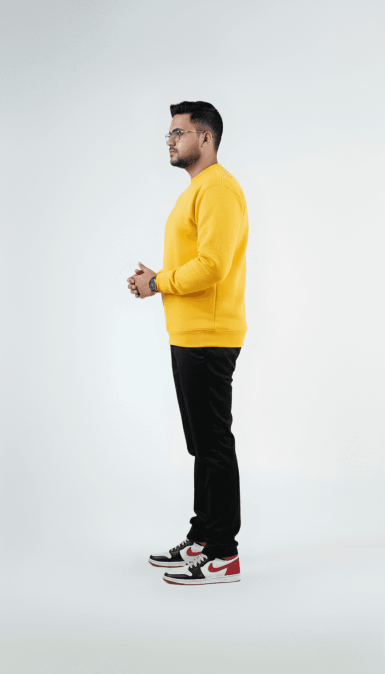 Solid Sweatshirt – Yellow | Best Sweatshirt For Men Solid Sweatshirt