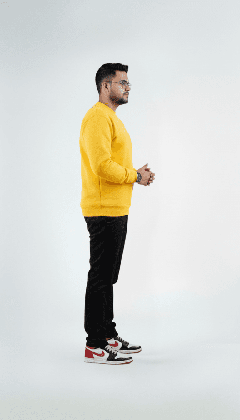 Solid Sweatshirt – Yellow | Best Sweatshirt For Men Solid Sweatshirt